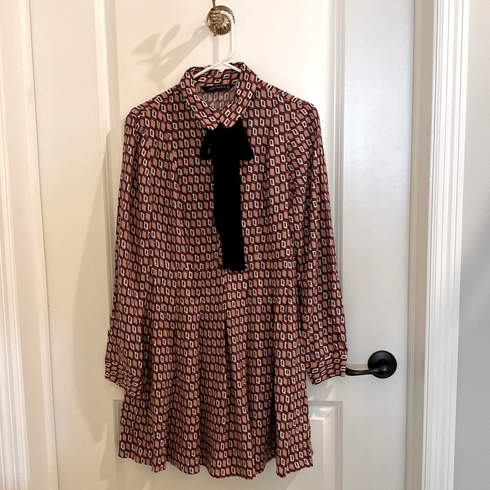 Zara ribbon tie dress